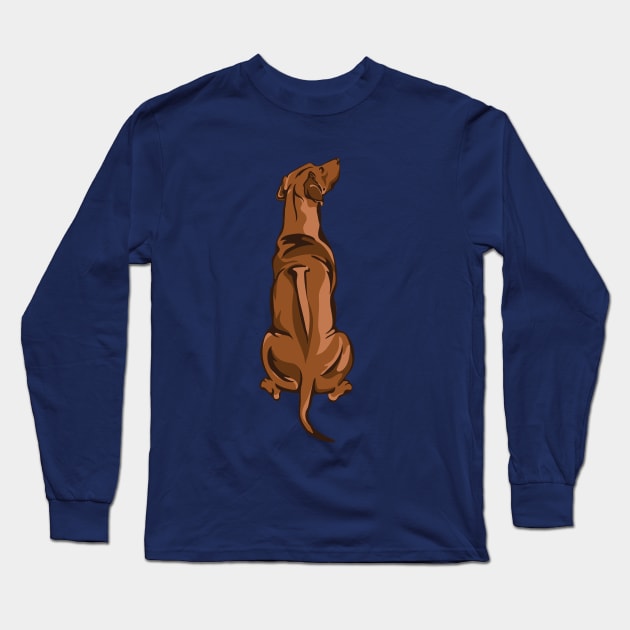 Rhodesian Ridgeback Long Sleeve T-Shirt by DesignBySTARR